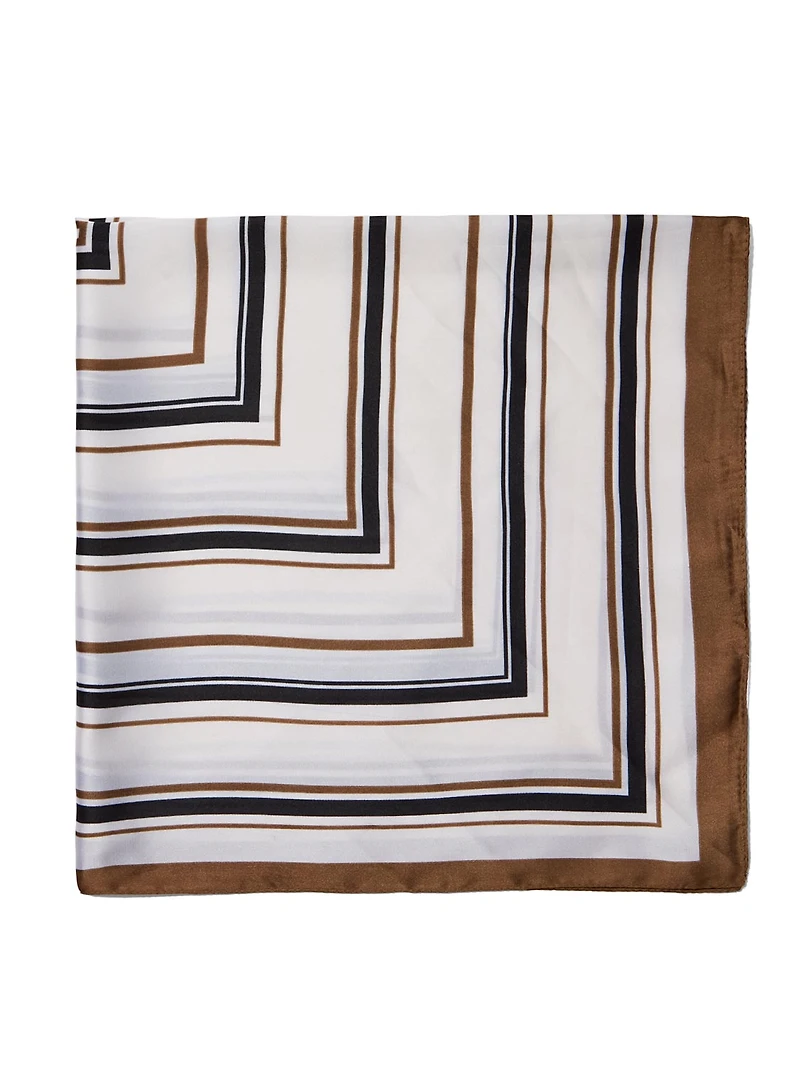 Striped Silk-Like Scarf