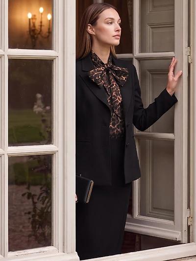Wide Shoulder Blazer
