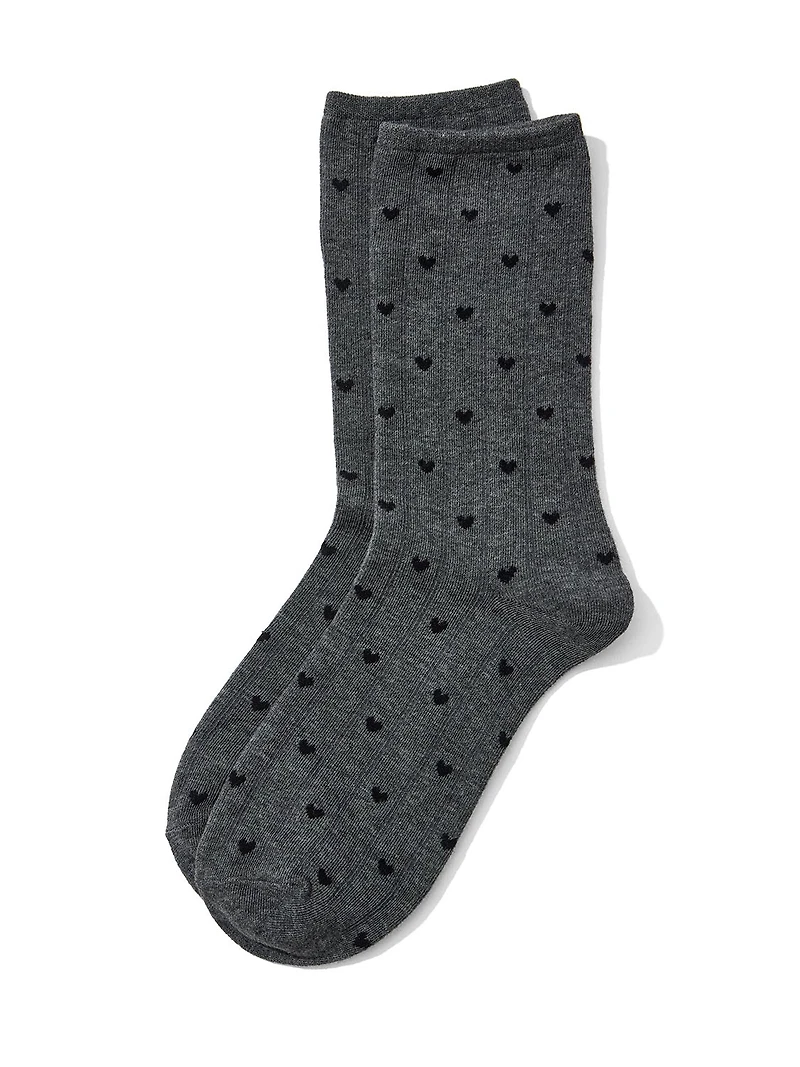 Chaussettes à motif de petits cœurs