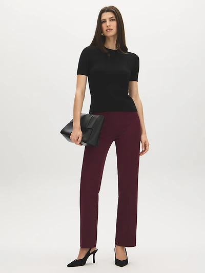 Ribbed Crew Neck Sweater