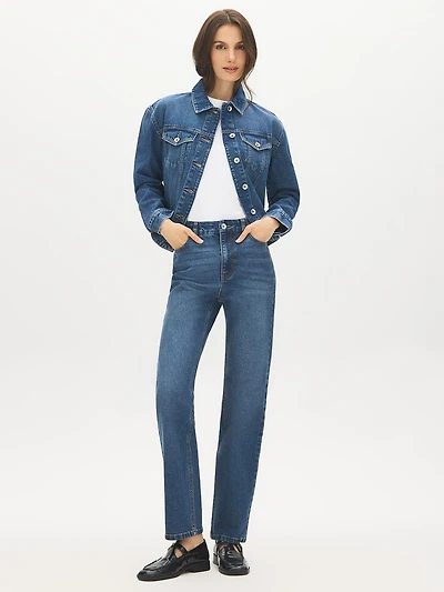 Straight Leg Denim Pants