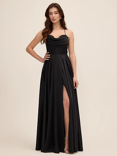 Robe longue bustier en sa