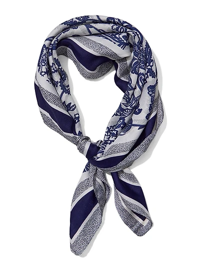 Paisley Print Silk-Like Scarf