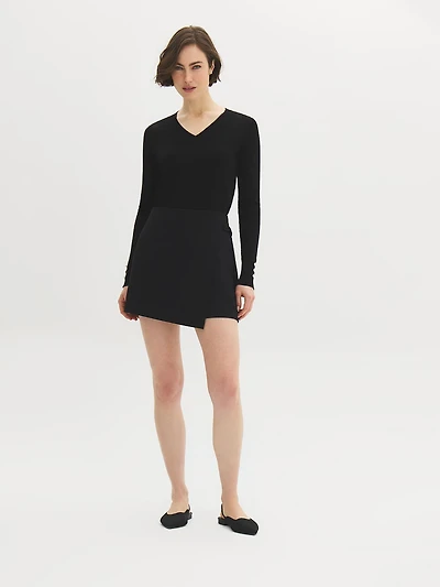 Crepe Wrap Skort