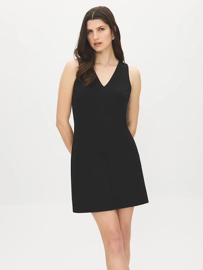 Robe en maille sans manches à col V