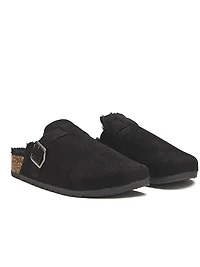 Faux Suede Clog with Sherpa Lining
