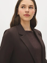 Cuff Open-Front Blazer