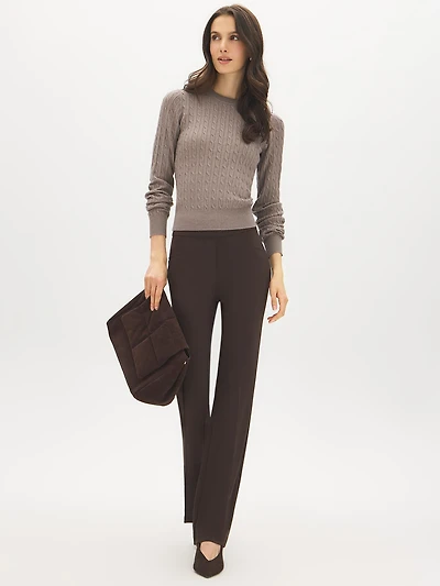 Cable Knit Crew Neck Sweater