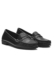 Faux Leather Penny Loafer