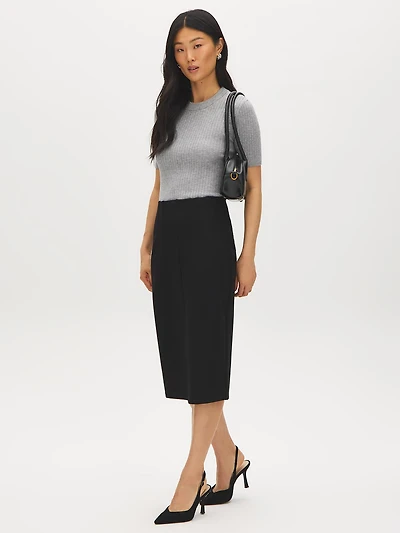 Corset-Waist Pencil Skirt