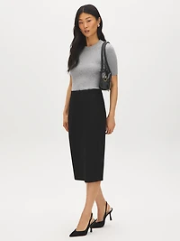 Corset-Waist Pencil Skirt