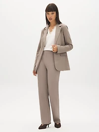 Pantalon à jambe droite avec pattes de réglage la taille