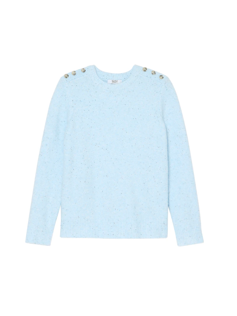 Crew Neck Sweater With Button Details