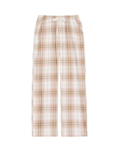 Wide Leg Plaid Pajama Pants