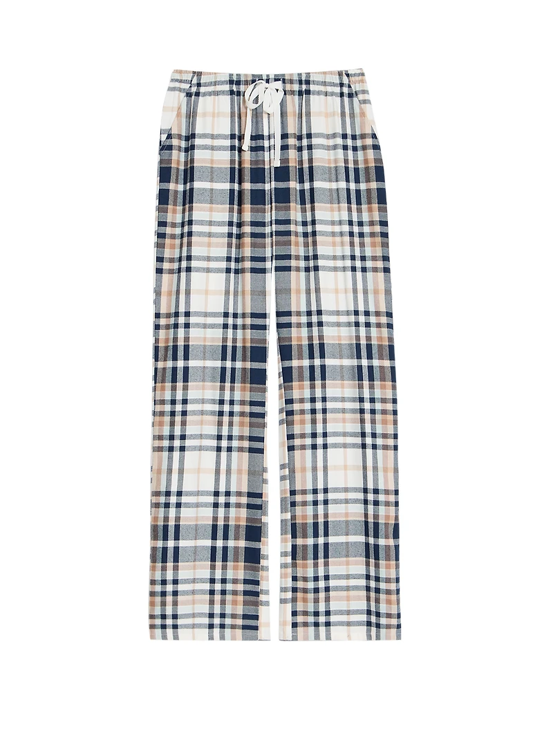 Pantalon de pyjama à jambe large et carreaux