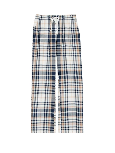 Pantalon de pyjama à jambe large et carreaux