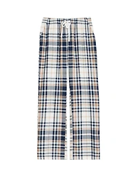 Pantalon de pyjama à jambe large et carreaux