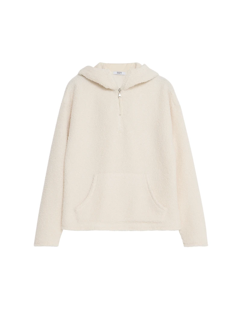 Quarter-Zip Sherpa Hoodie