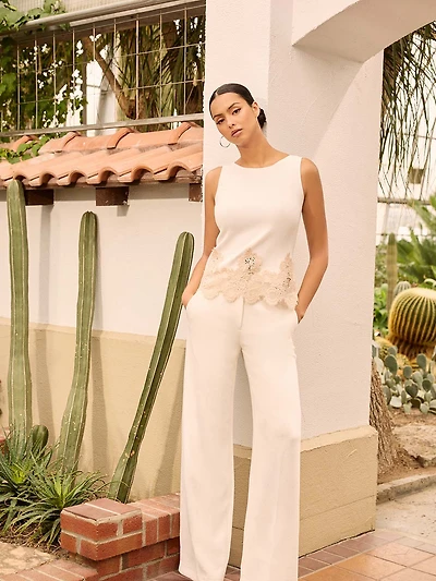 Off-White Wide Leg Pant