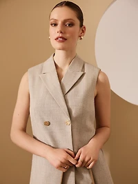 Veste à carreaux sans manches