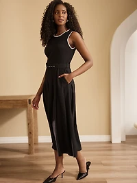 Robe sans manches à plis creux