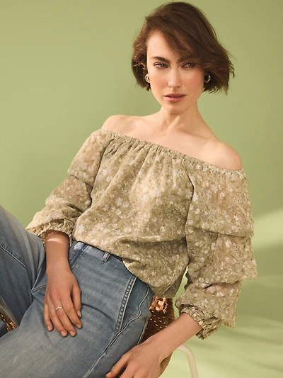 Tiered Bubble Sleeve Top