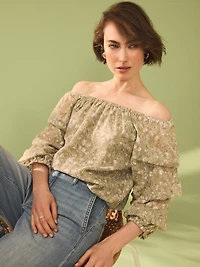 Tiered Bubble Sleeve Top