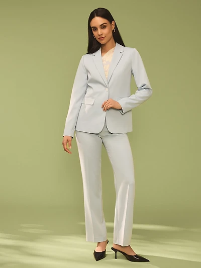 Mid-Rise Straight-Leg Pants