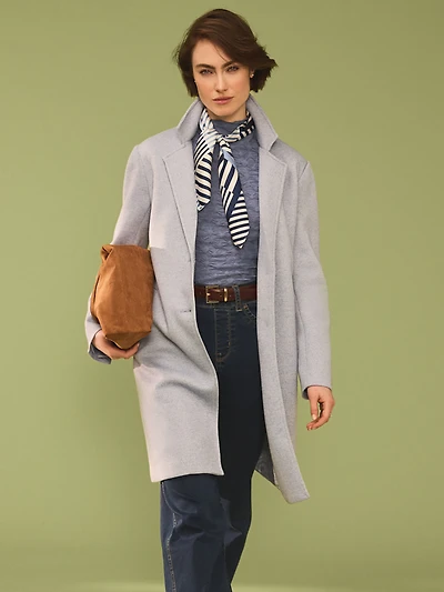 Manteau mi-long en polaire