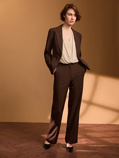 Striped Wide-Leg Pants