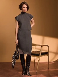 Jupe crayon en jacquard