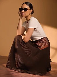 Pleated Chiffon Skirt