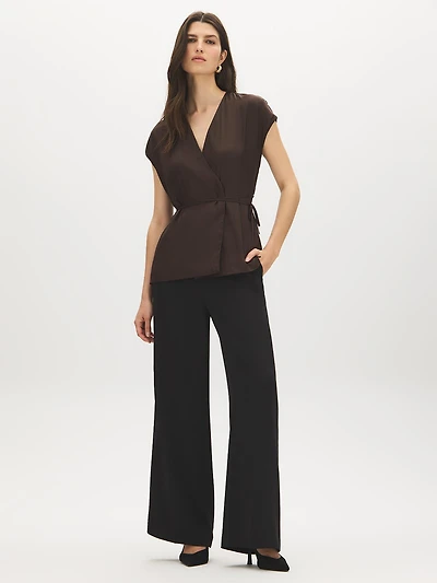 Blouse portefeuille style kimono