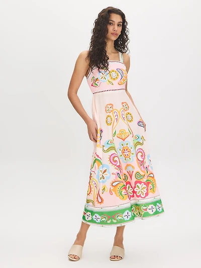 Paisley Print Maxi Dress