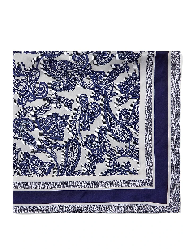 Paisley Print Silk-Like Scarf