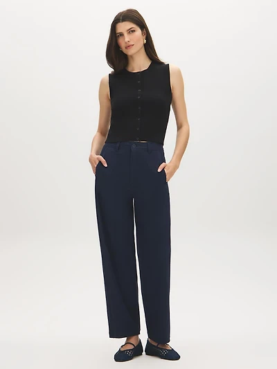 High-Rise Barrel Leg Pants