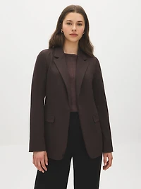 Cuff Open-Front Blazer