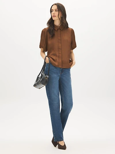 Matte Satin-Like Blouse