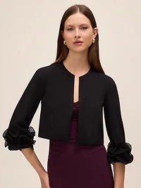 Ruffle Cuff 3/4 Sleeve Bolero