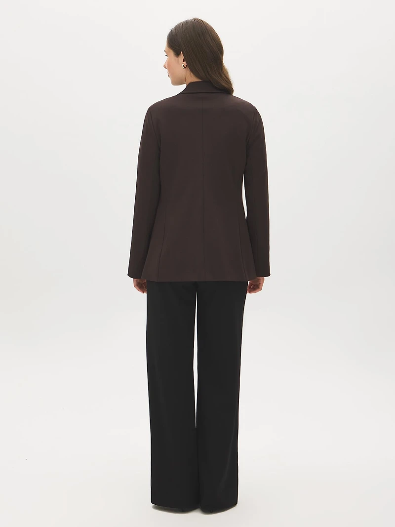 Cuff Open-Front Blazer