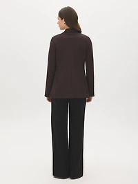 Cuff Open-Front Blazer