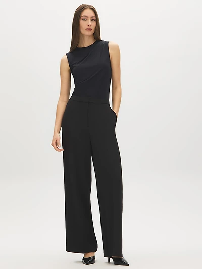 Sleeveless Crew Neck Top