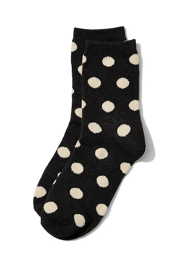 Fuzzy Polka Dot Socks