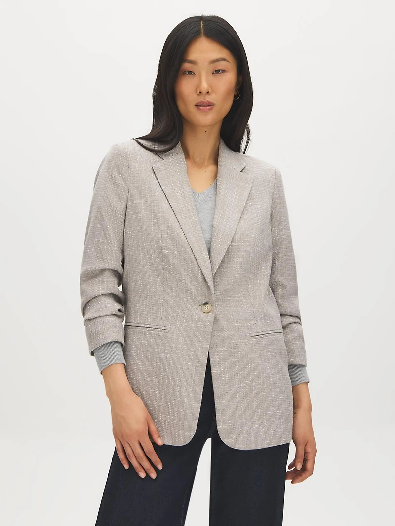 Blazer à manches froncées