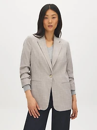 Blazer à manches froncées