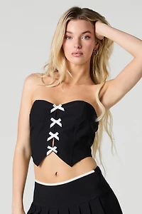 Sweetheart Bow Front Tube Top