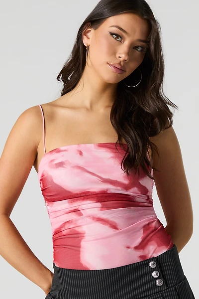 Mesh Ruched Bodysuit