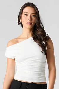 Contour One Shoulder Ruched Top