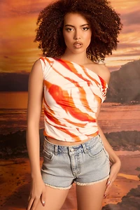 Contour One Shoulder Ruched Top