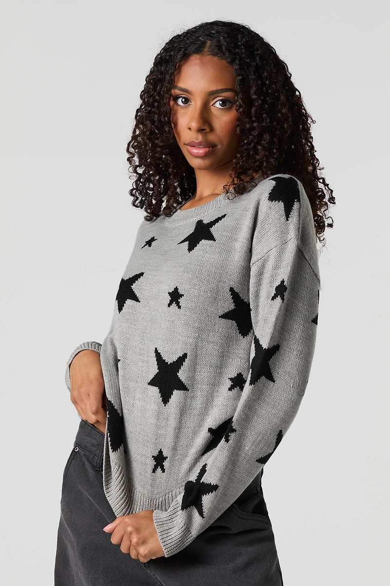 Chunky Jacquard Knit Sweater